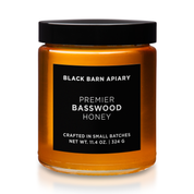 Black Barn Apiary - Premier Basswood Honey - Crafted In Small Batches - Net Wt. 11oz 324G
