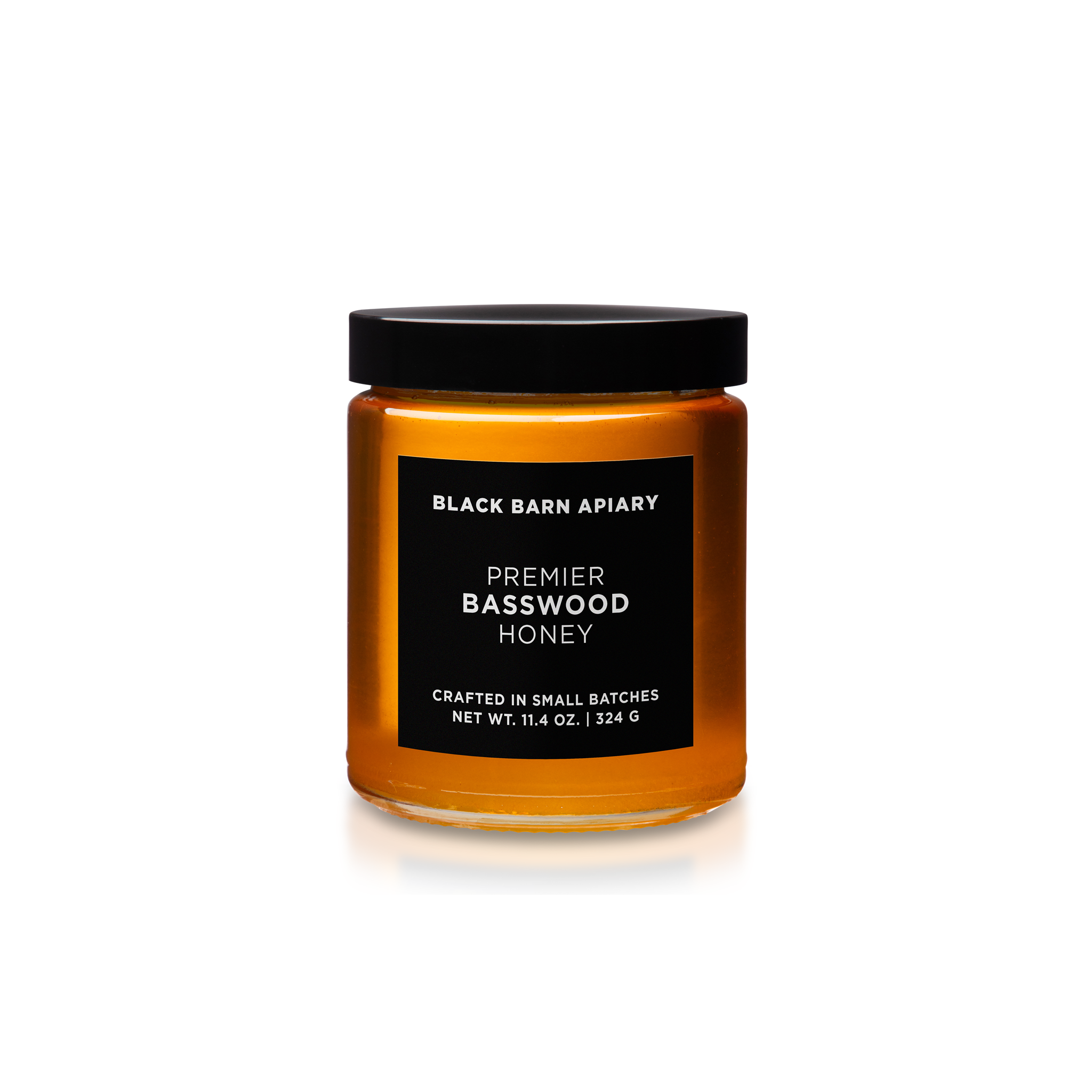Black Barn Apiary - Premier Basswood Honey - Crafted In Small Batches - Net Wt. 11oz 324G
